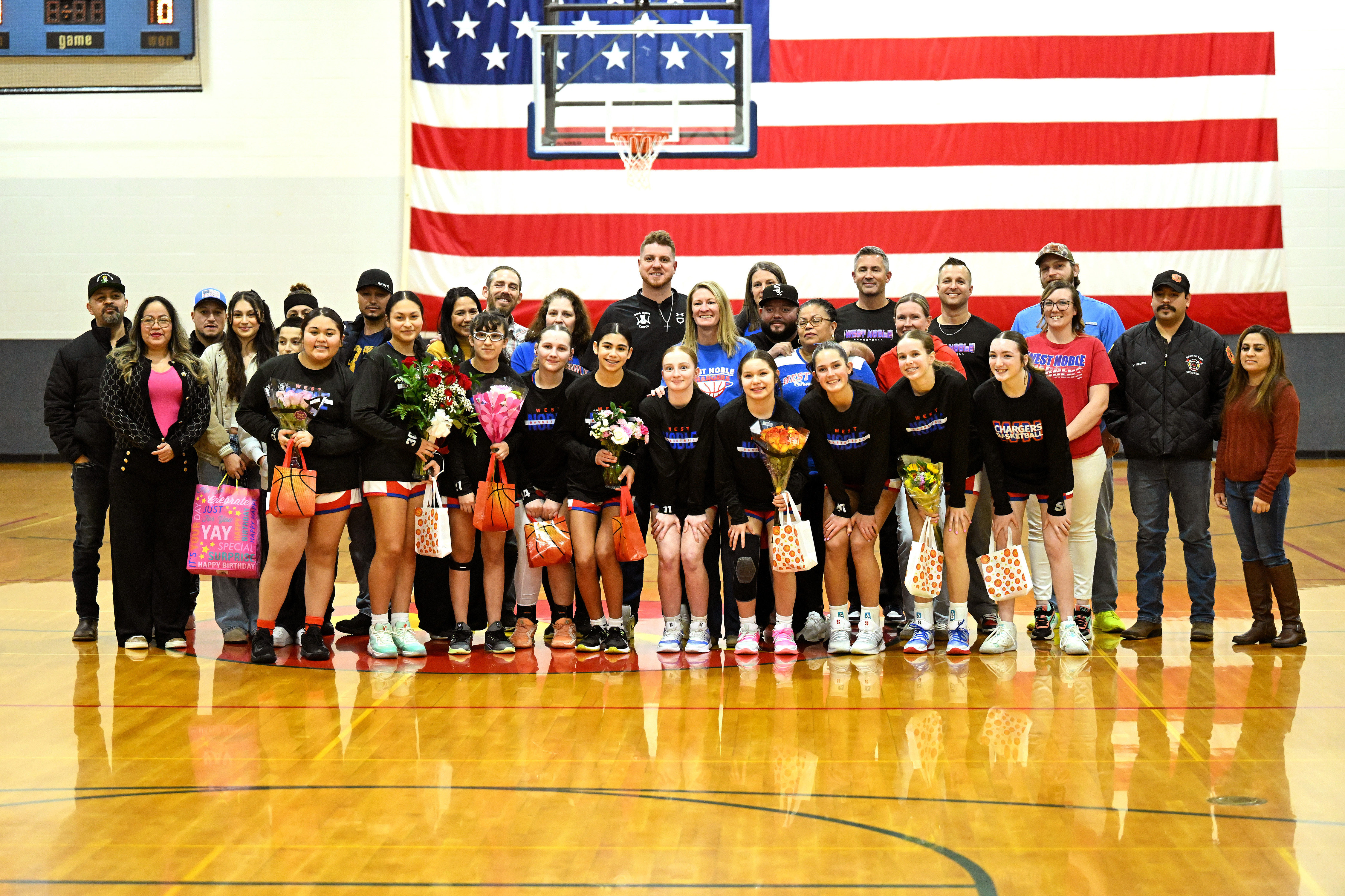 8th grade girls basketball teammates