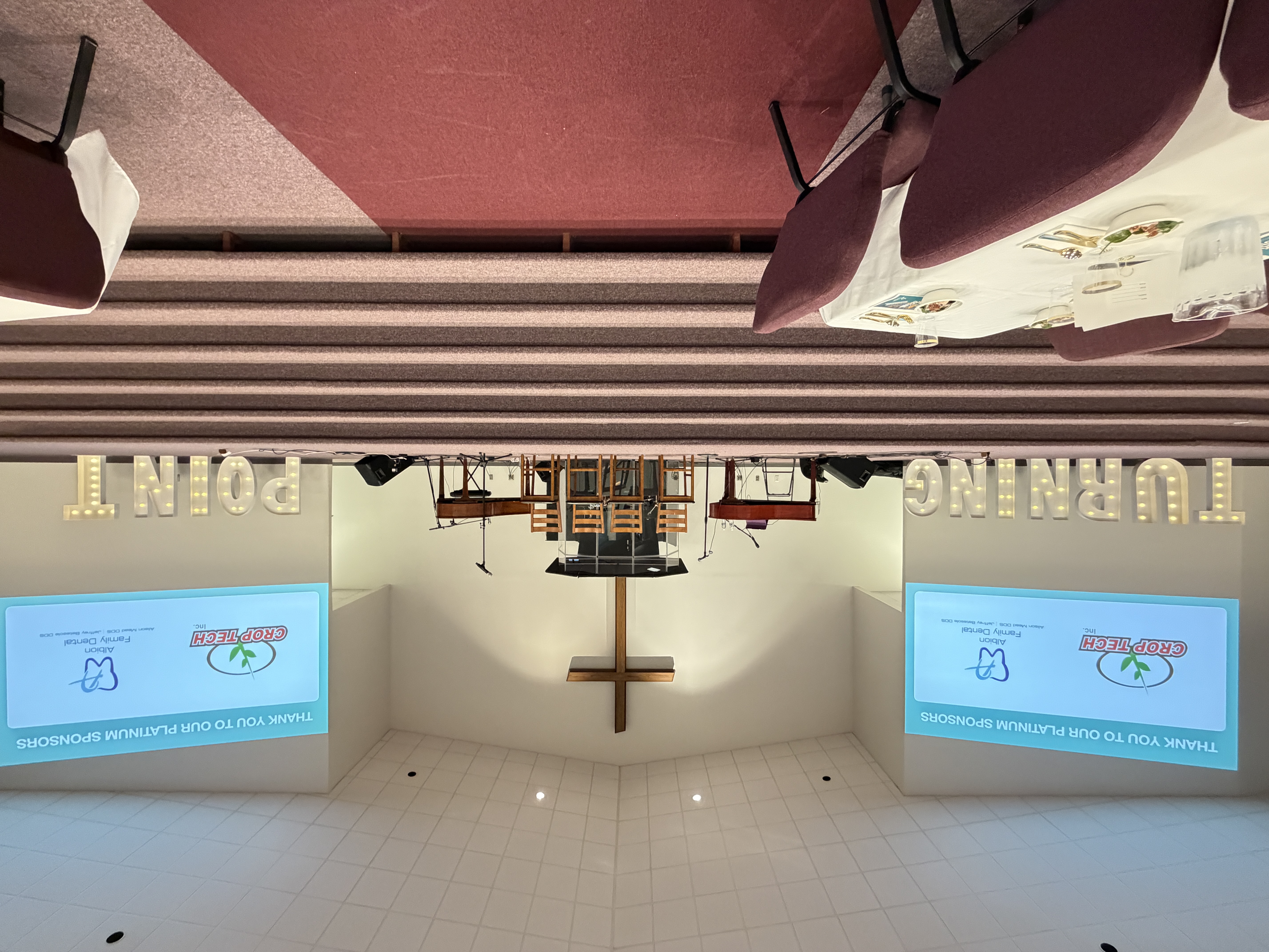 turning point set up at night of hope