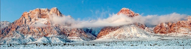 Mountains in the snow