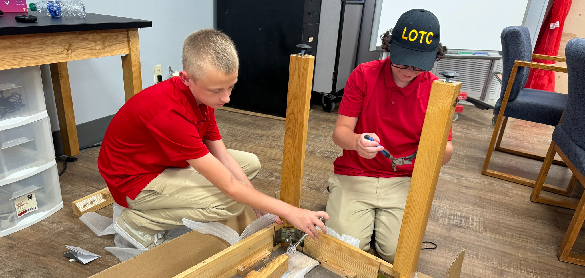 Students building during LOTC Class 