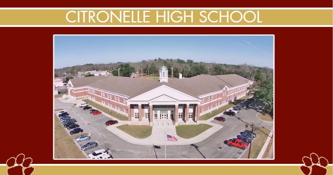 Aerial photo of the exterior of Citronelle High School