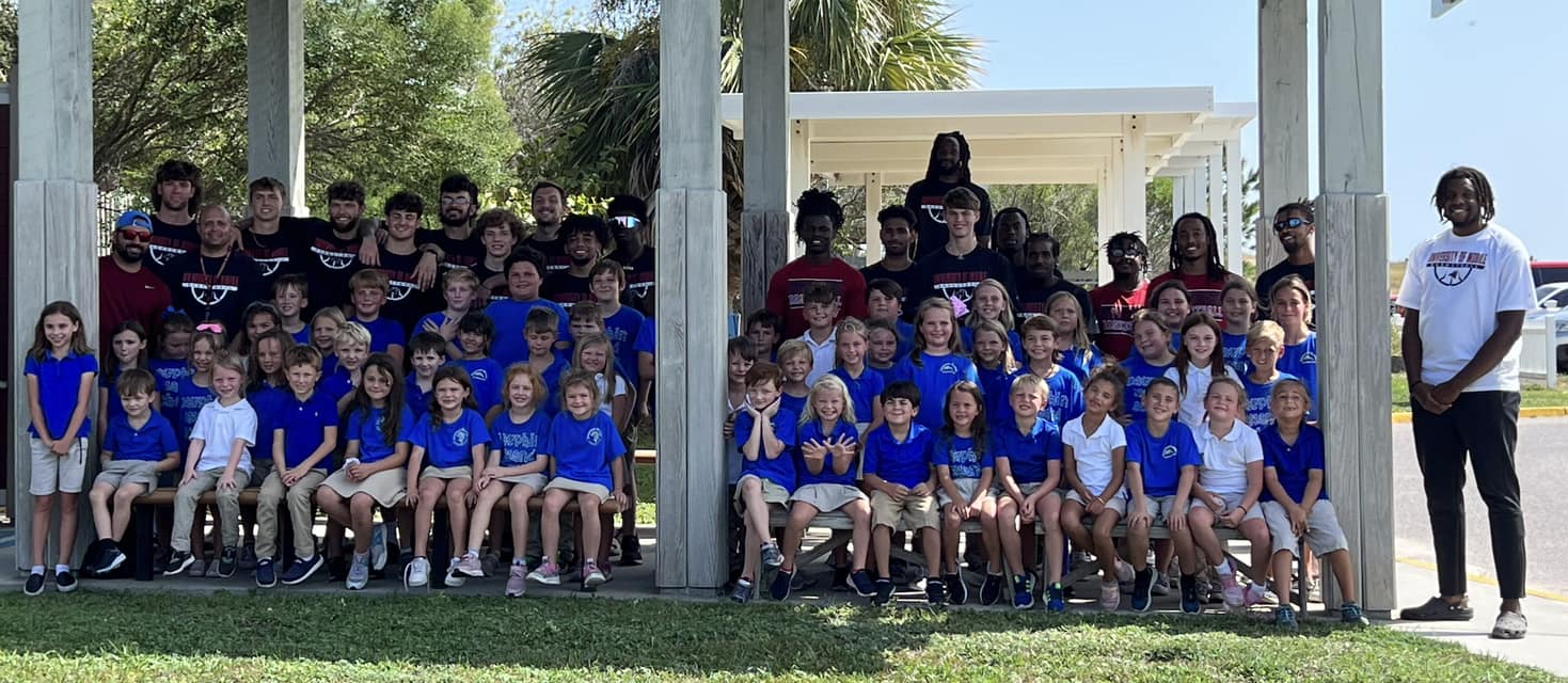 Students with USA Basketball players