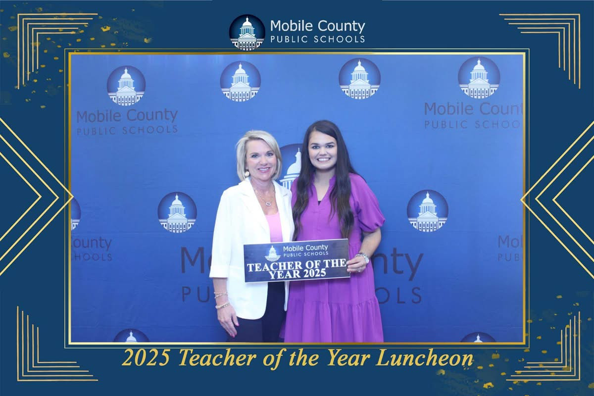 Mrs. Freeman and Mrs. Tashbin at the Teacher of the Year Luncheon 