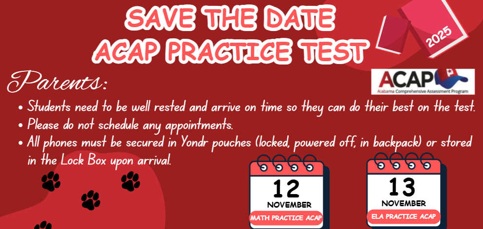 Save the Date for the ACAP Practice Test 11/12 & 11/13