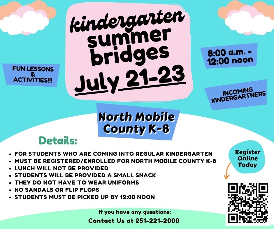 Kindergarten Summer Bridges Program 2025 - July 21-23! Register Now!