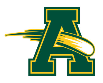 A stylized letter 'A' in green with a yellow swoosh, representing a sports team or organization.