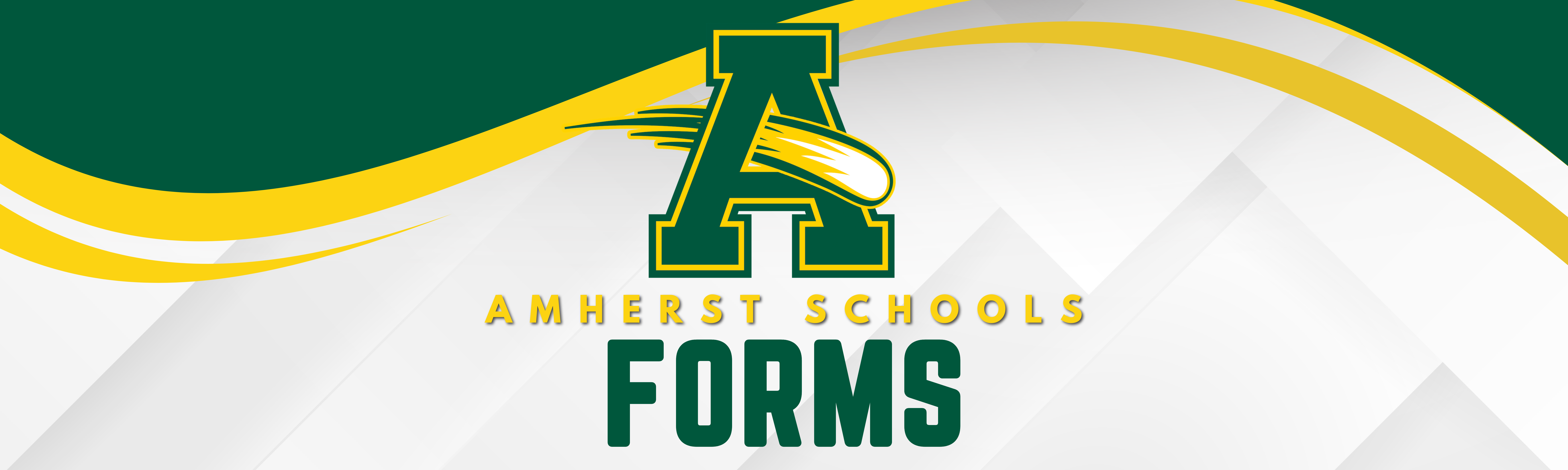 Forms Banner - Green, Gold, A logo