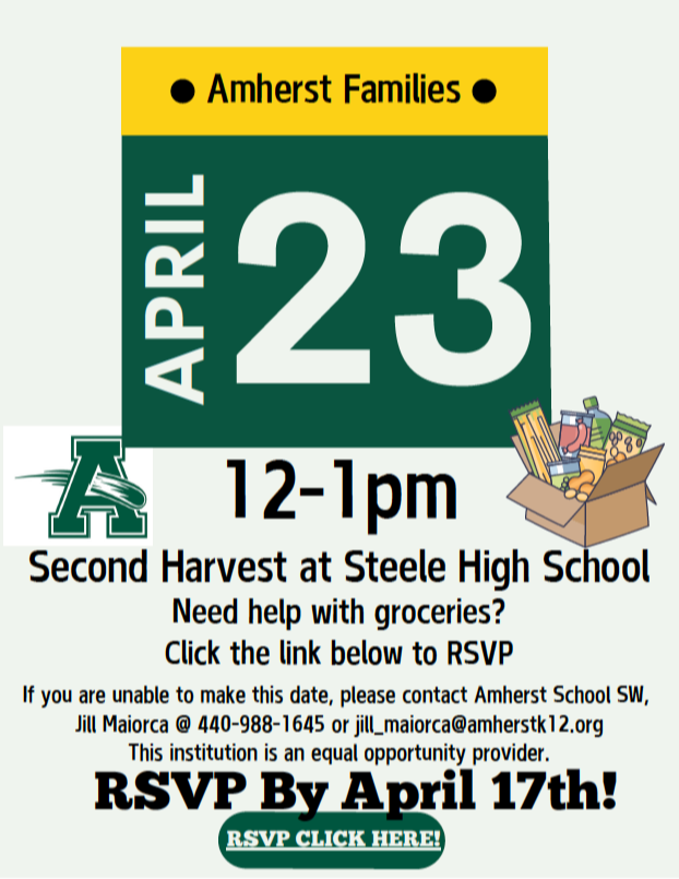 Second harvest flyer - April 23, 2026 from 1-2p