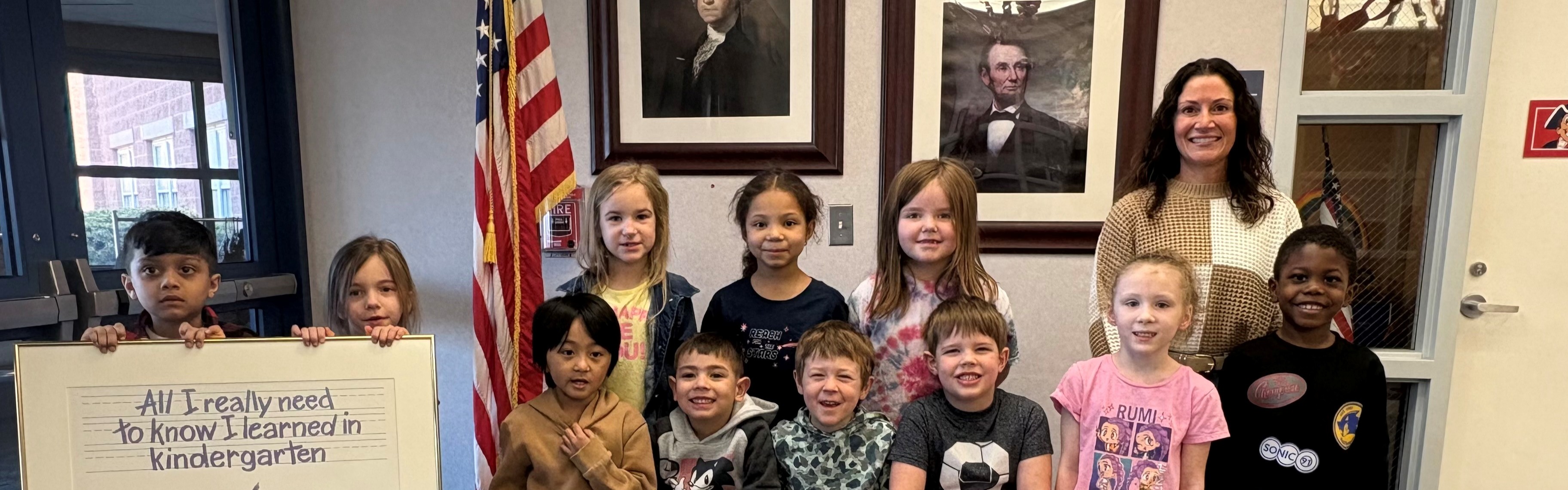 KG class announcing KG registration for 26-27 school year