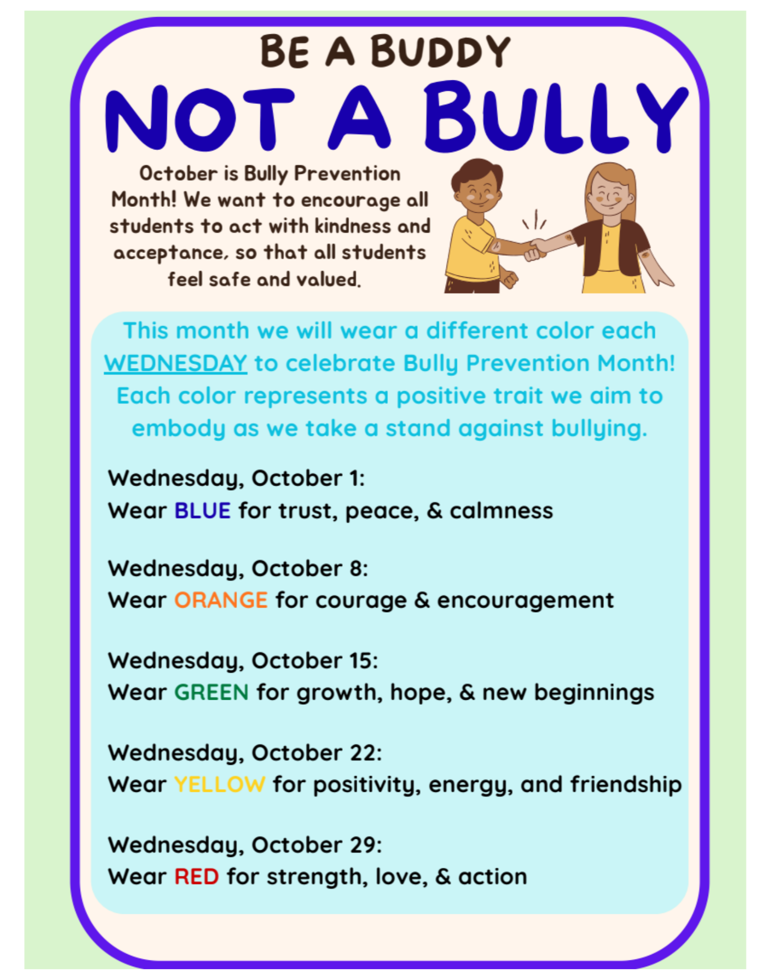 Bully Prevention month