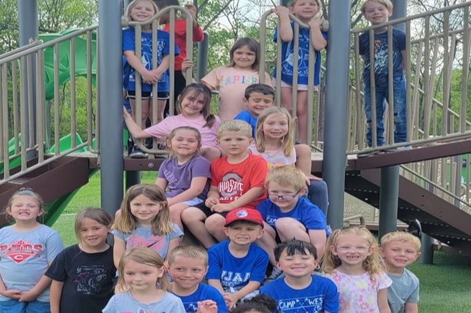 Kindergartners on the playground