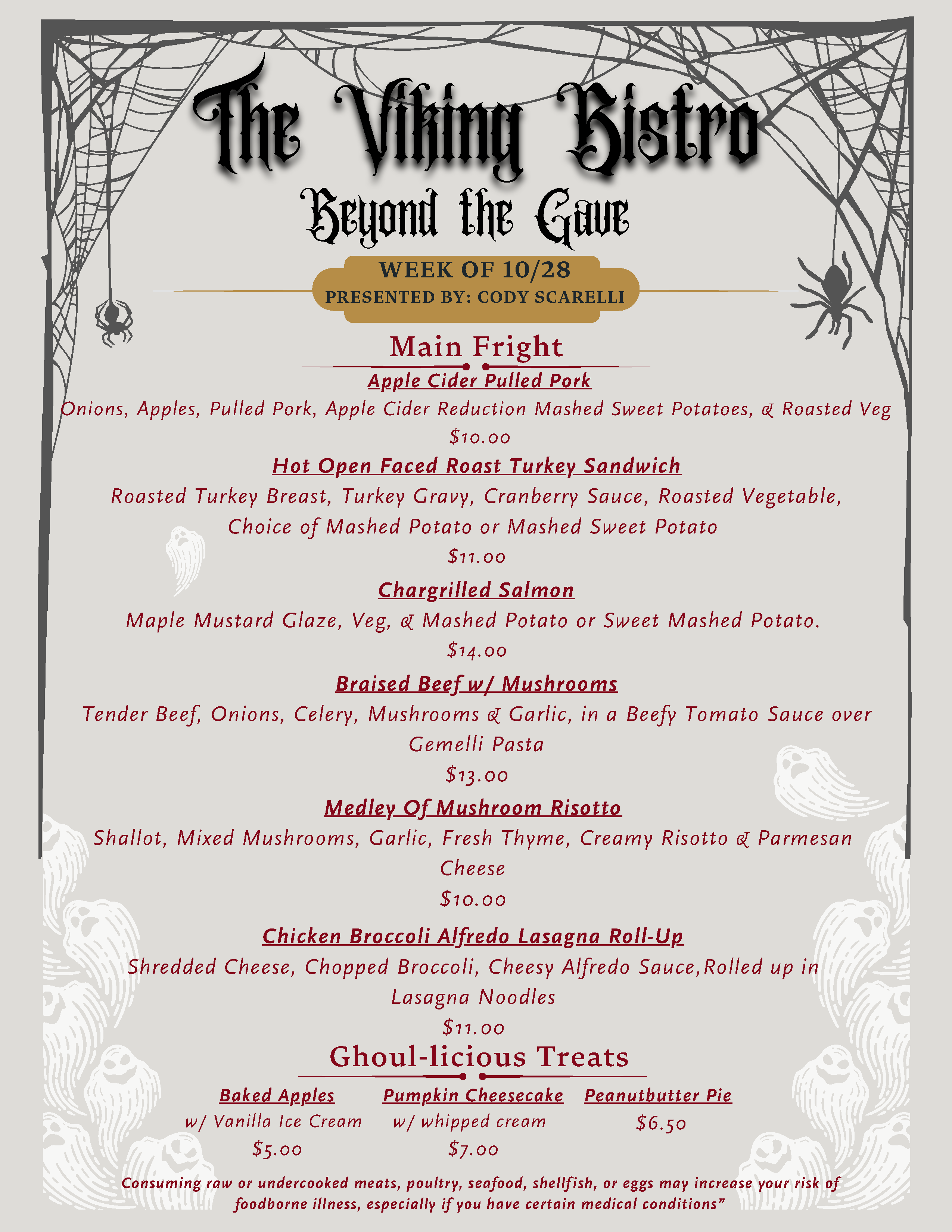 viking bistro menu 1 Oct28-Oct31,2025 - 2