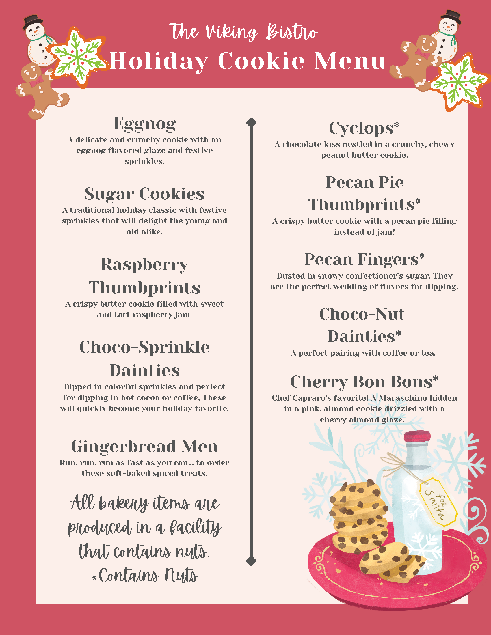 Christmas 2025 Menu Page 1