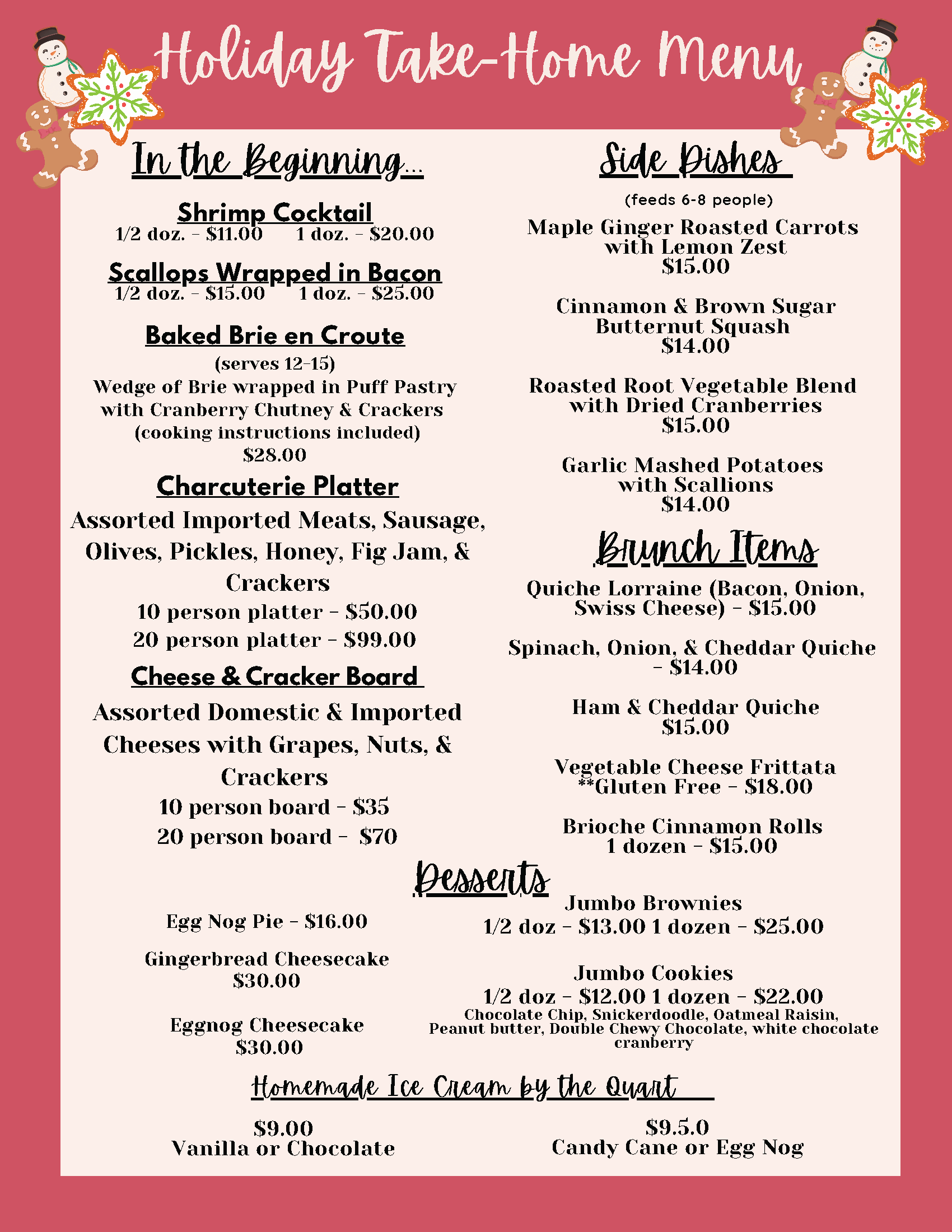 Christmas 2025 Menu Page 3