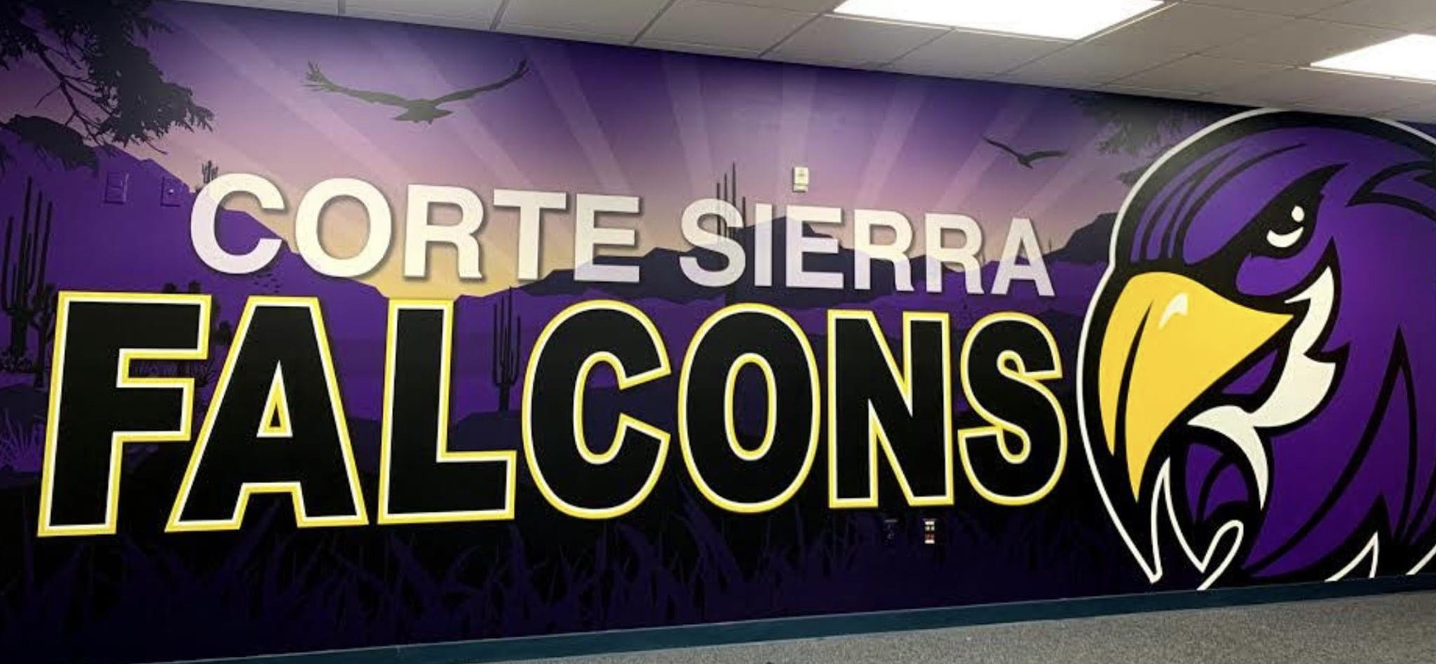 Corte Sierra Mural Located in Front Office in Banner Form