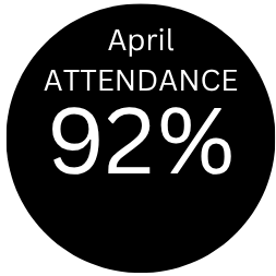 April attendance 92%
