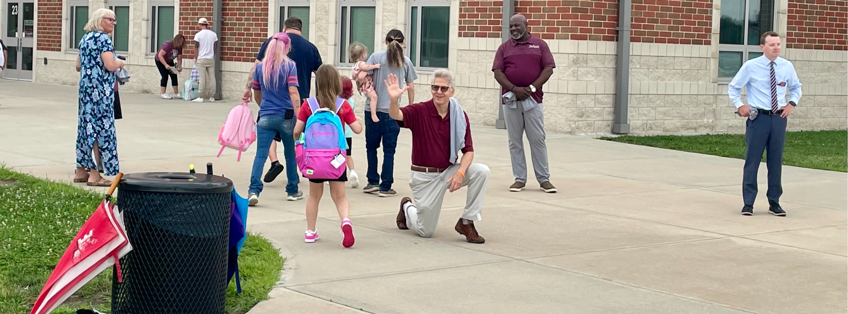 BOE Greeting Students