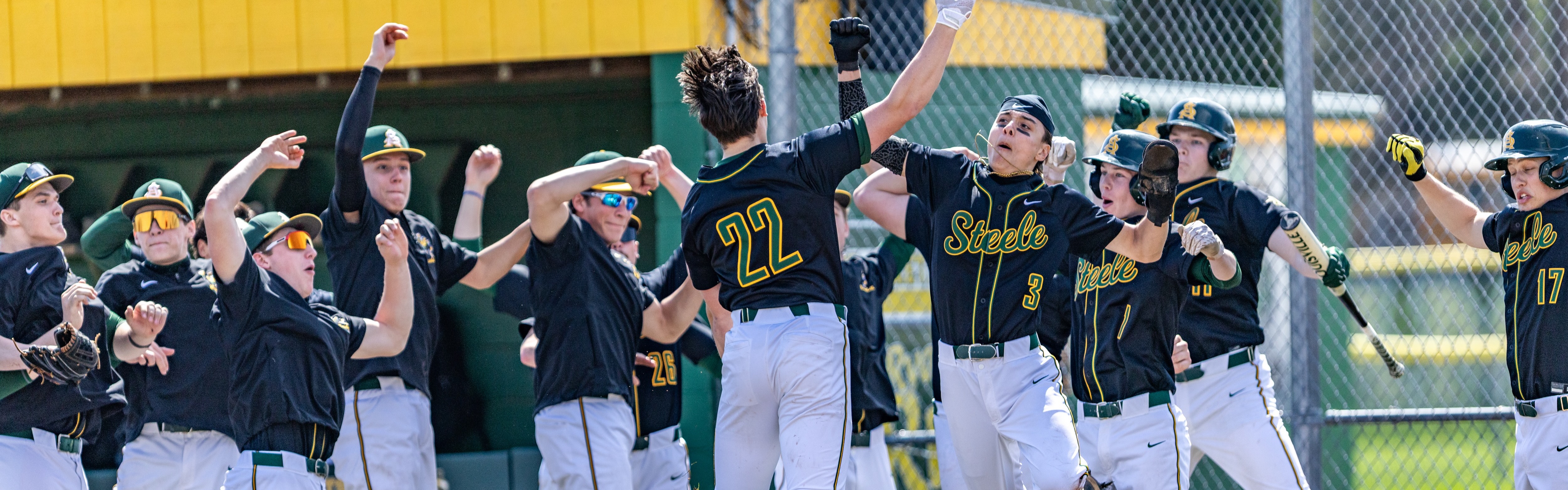 Baseball Team Celebrates a Big Win