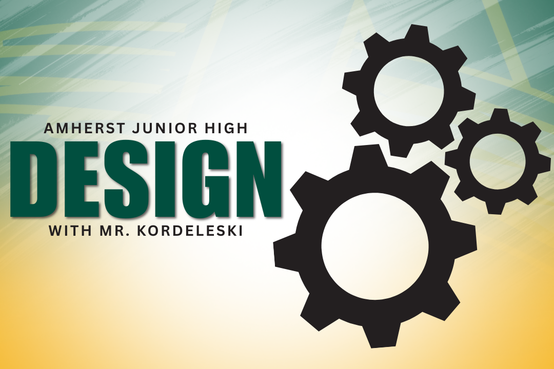 Design Graphic - Green, Gold, with Gears 