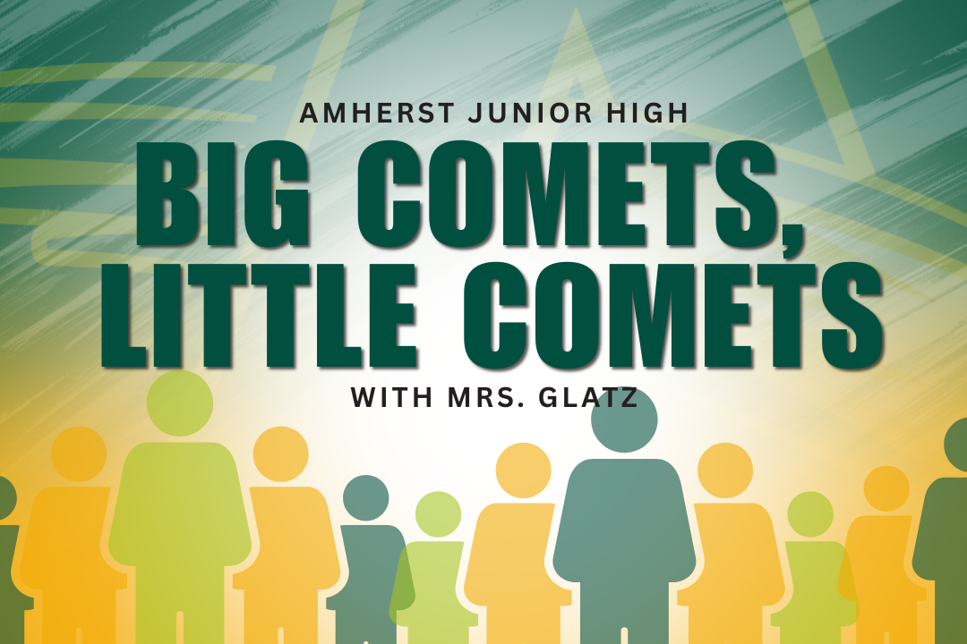 Big Comets, Little Comets - Green, Gold,  with people at the bottom
