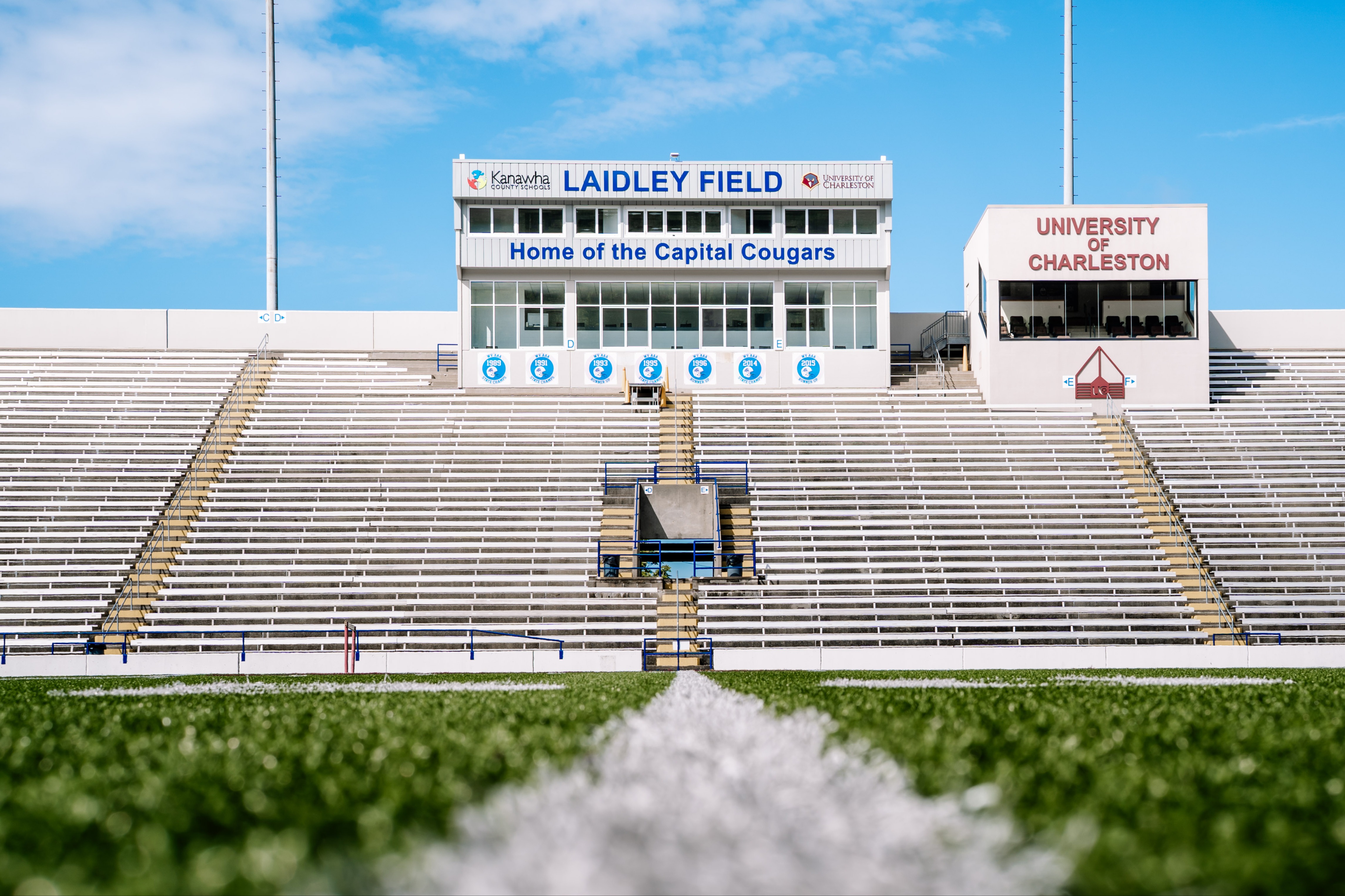 the press box at laidley field.