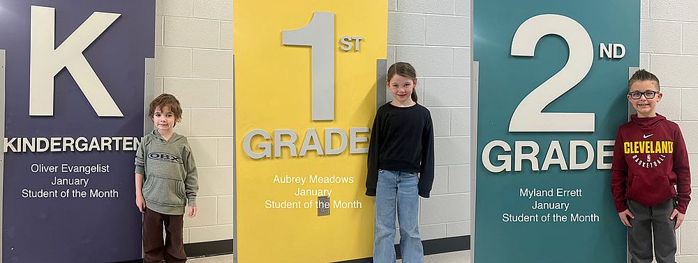 K-2 Students of the Month 0126