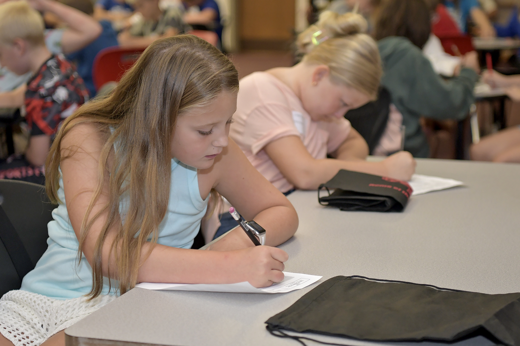 student working