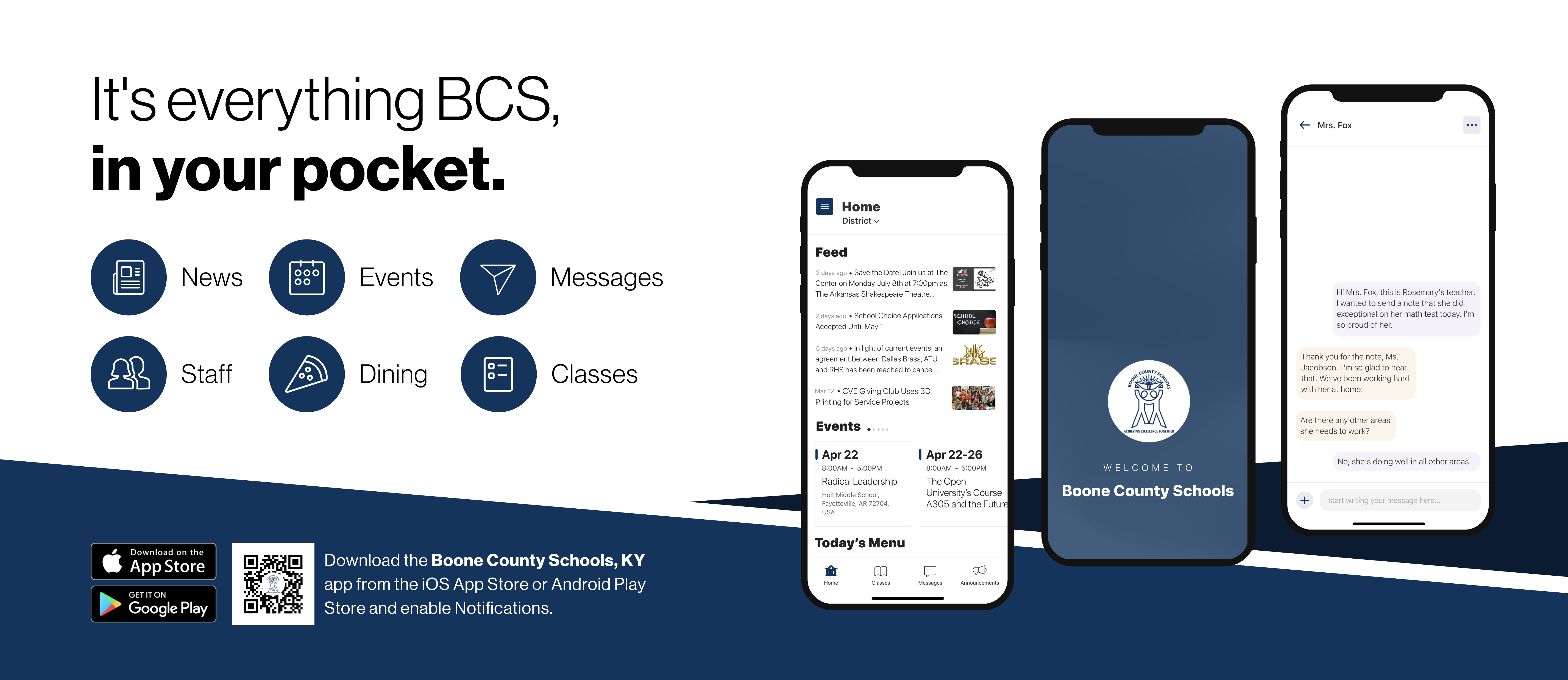 Download the Boone County Schools, KY app from the iOS App Store and Android Play Store and enable Notifications