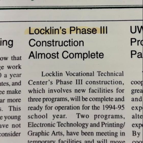 Locklin's Phase 3 Construction Almost Complete