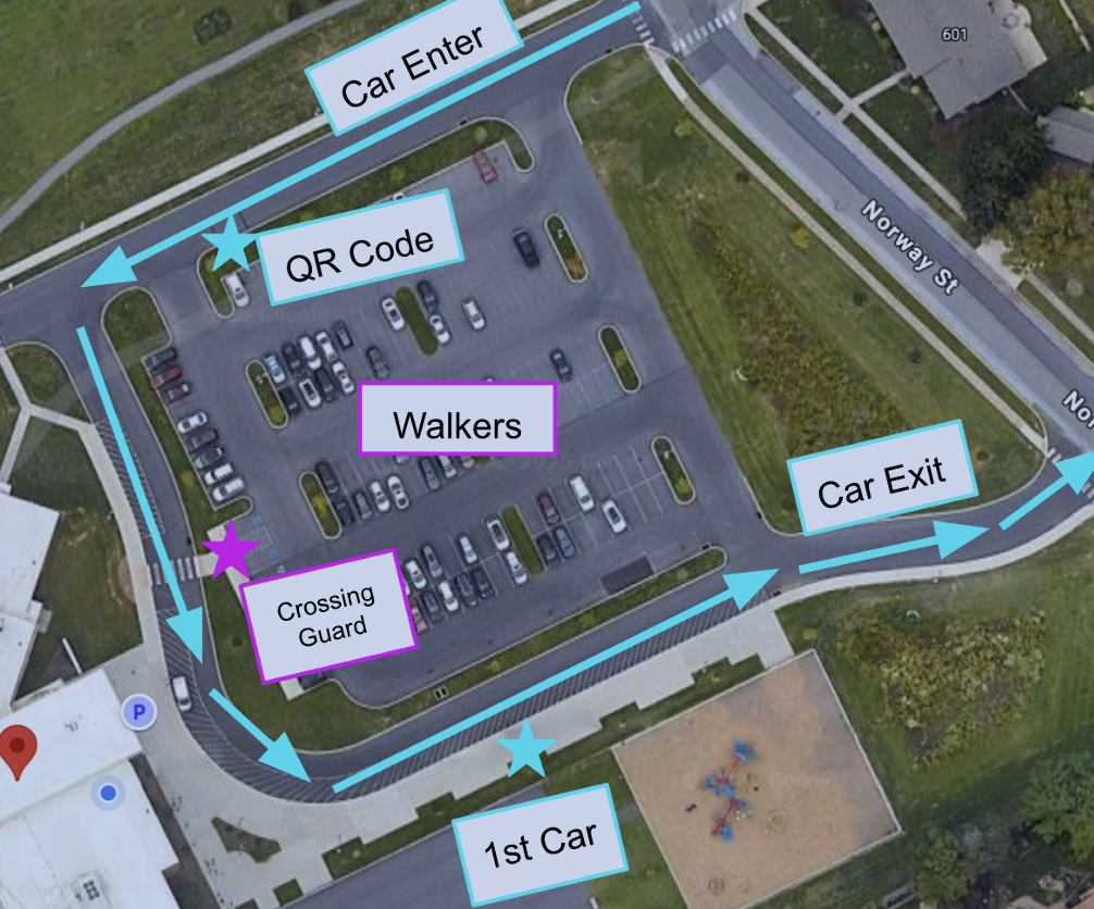 Map of Arrival and Dismissal Procedures