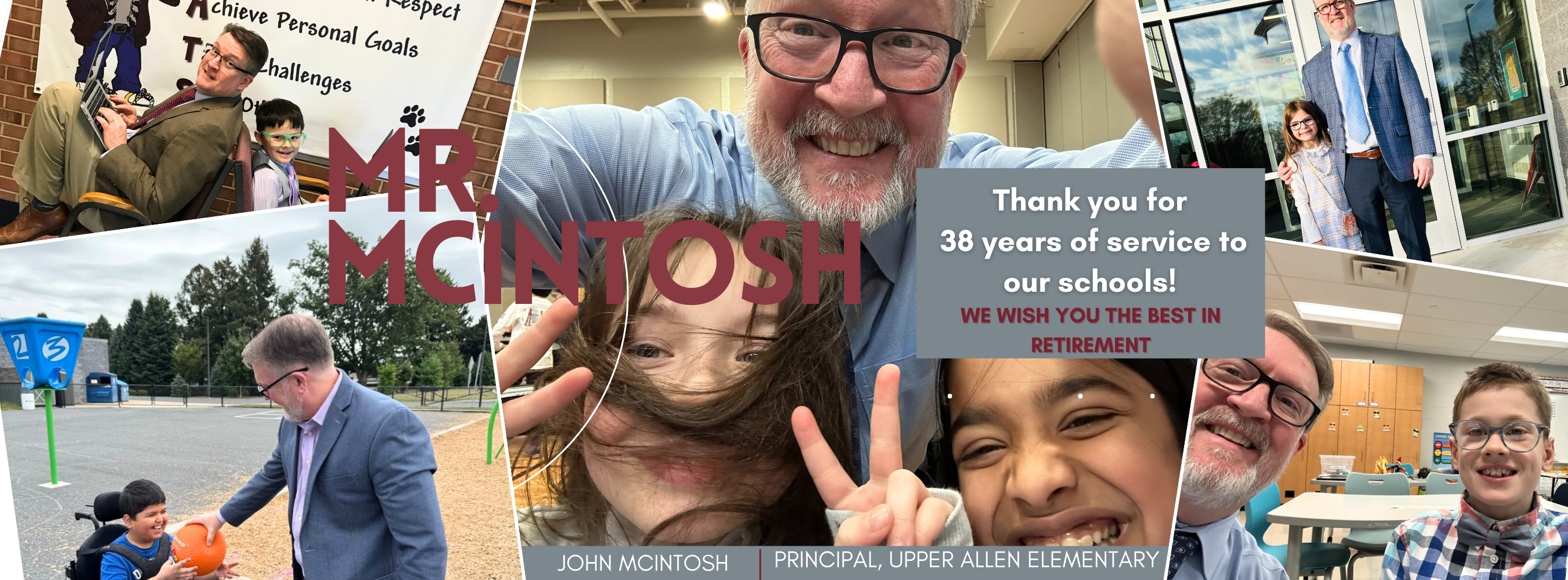 collage of photos with students and mr mcintosh