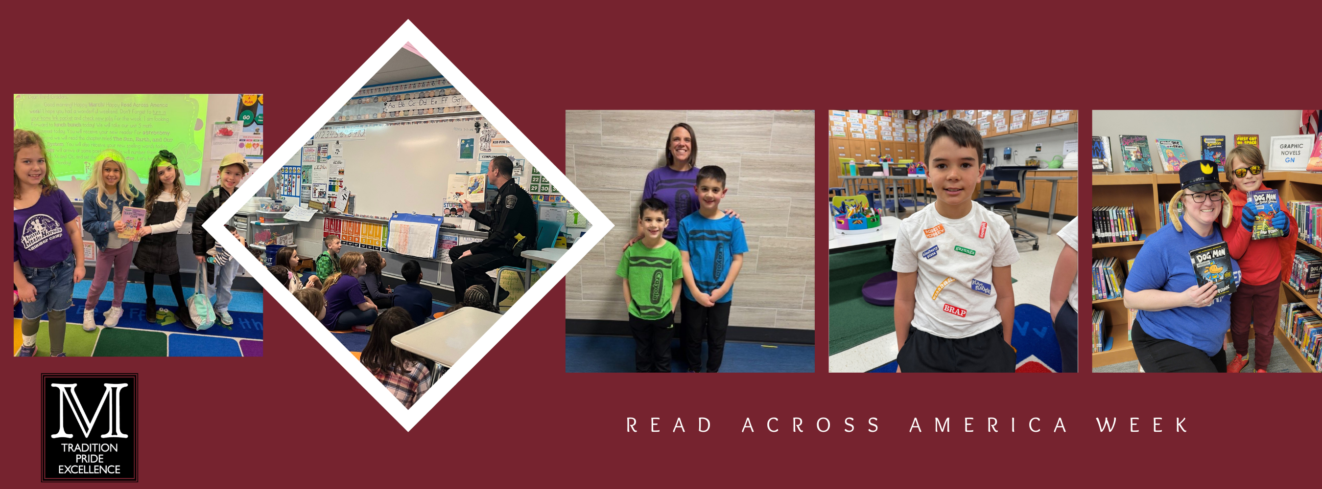 photos of ua students for read across america week, dressed as their favorite book characters