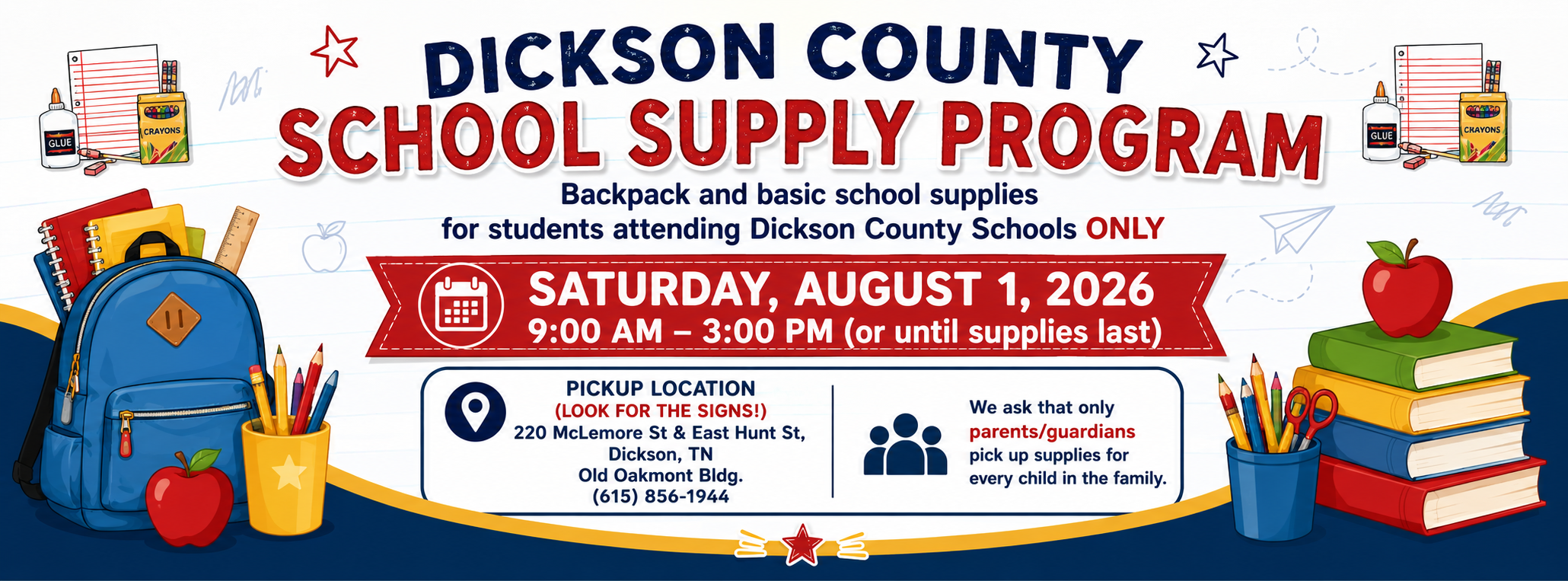 Dickson County School Supply Program August 1, 2026