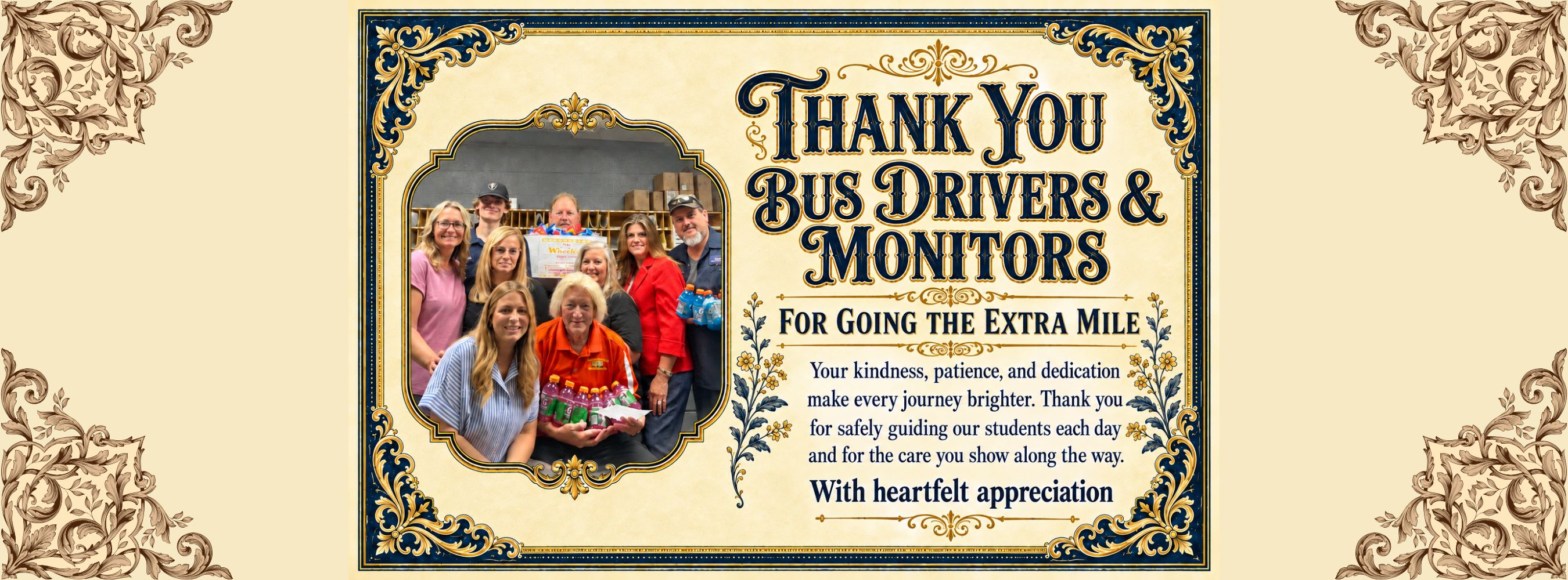 Bus Driver appreciation poster
