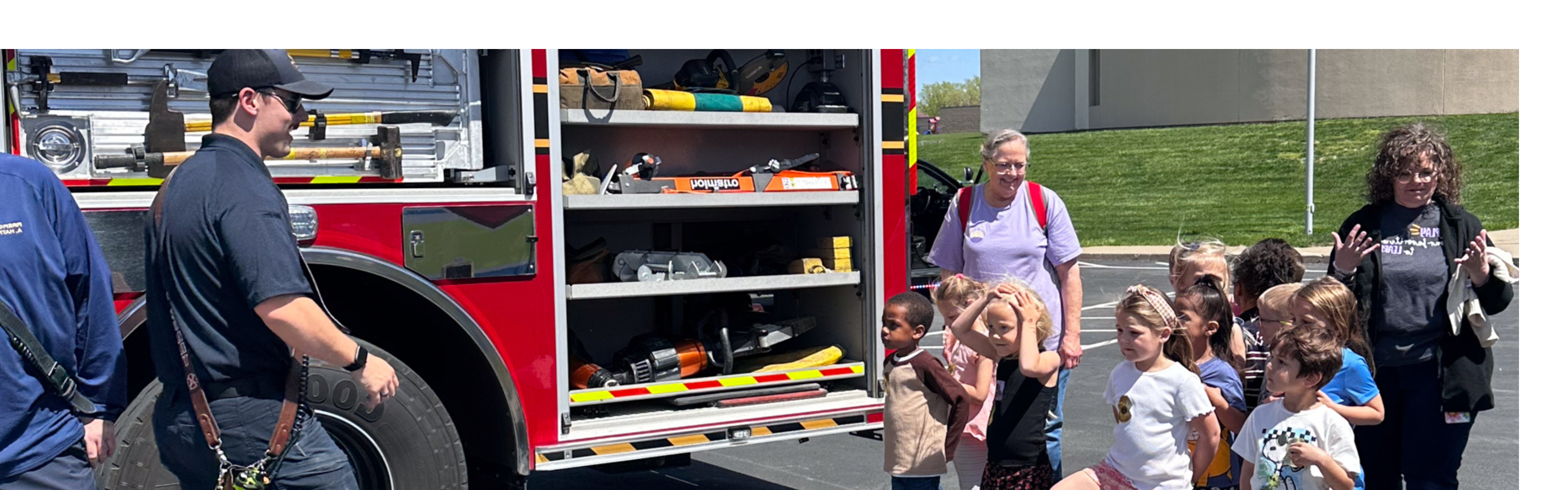 SHELA STUDENTS INTERACT WITH FIREFIGHTERS ON COMMUNITY DAYS