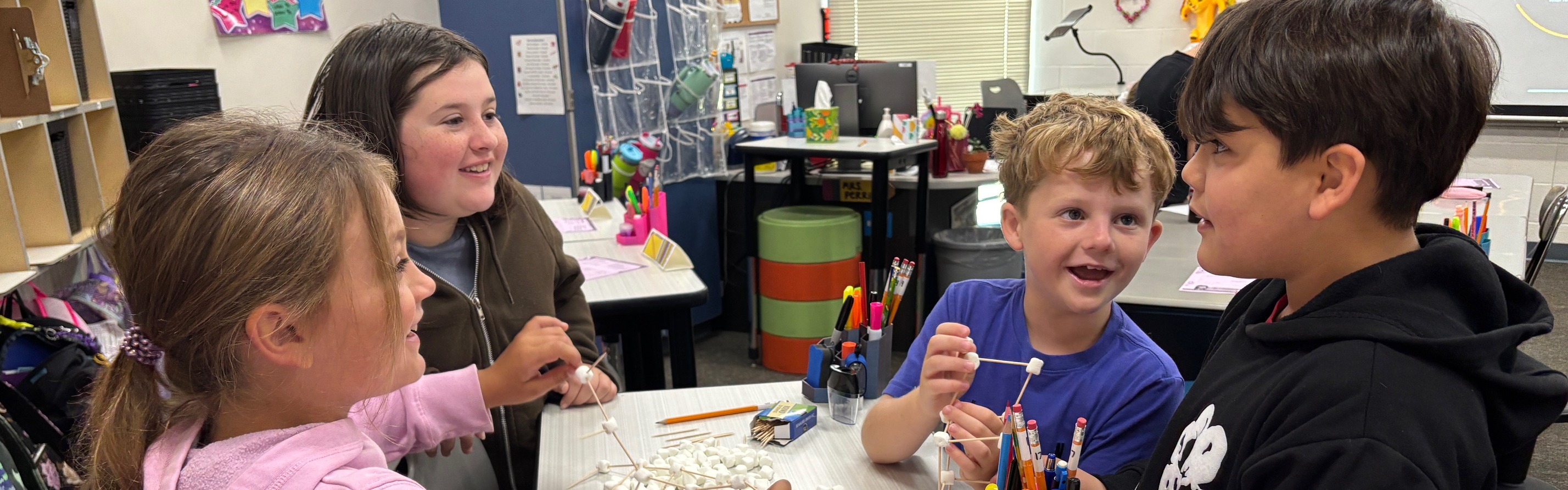 Picture of  students working together