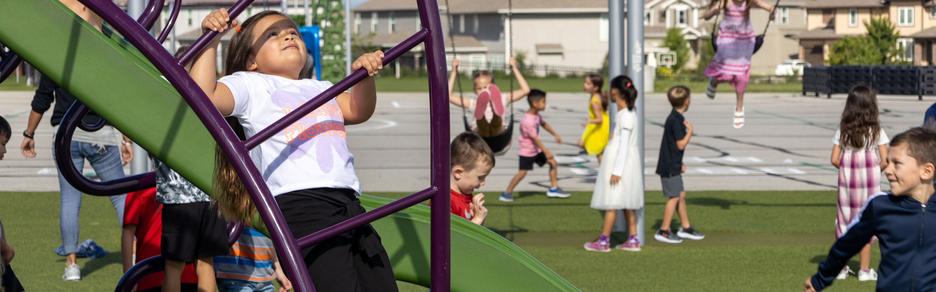 Kids playing on a playground