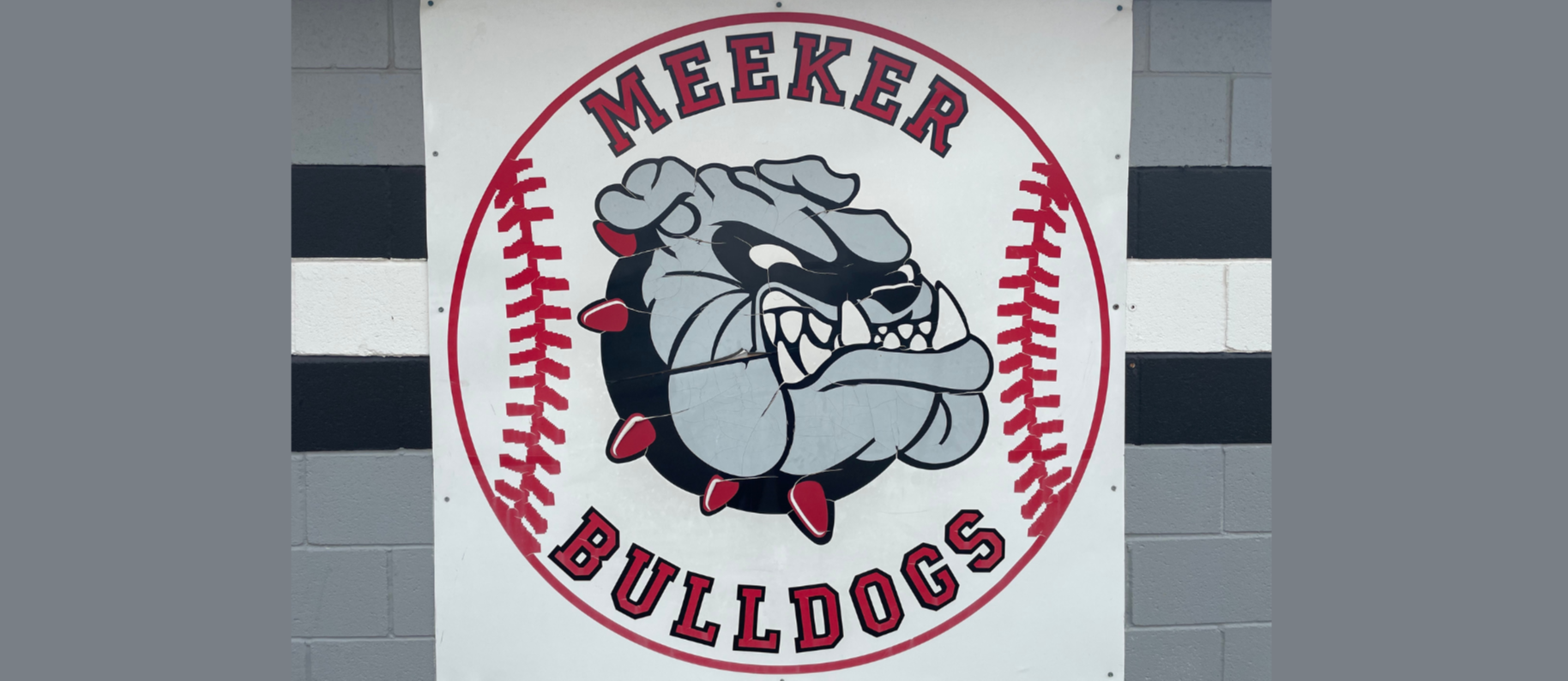 Meeker Bulldog sign in a hallway