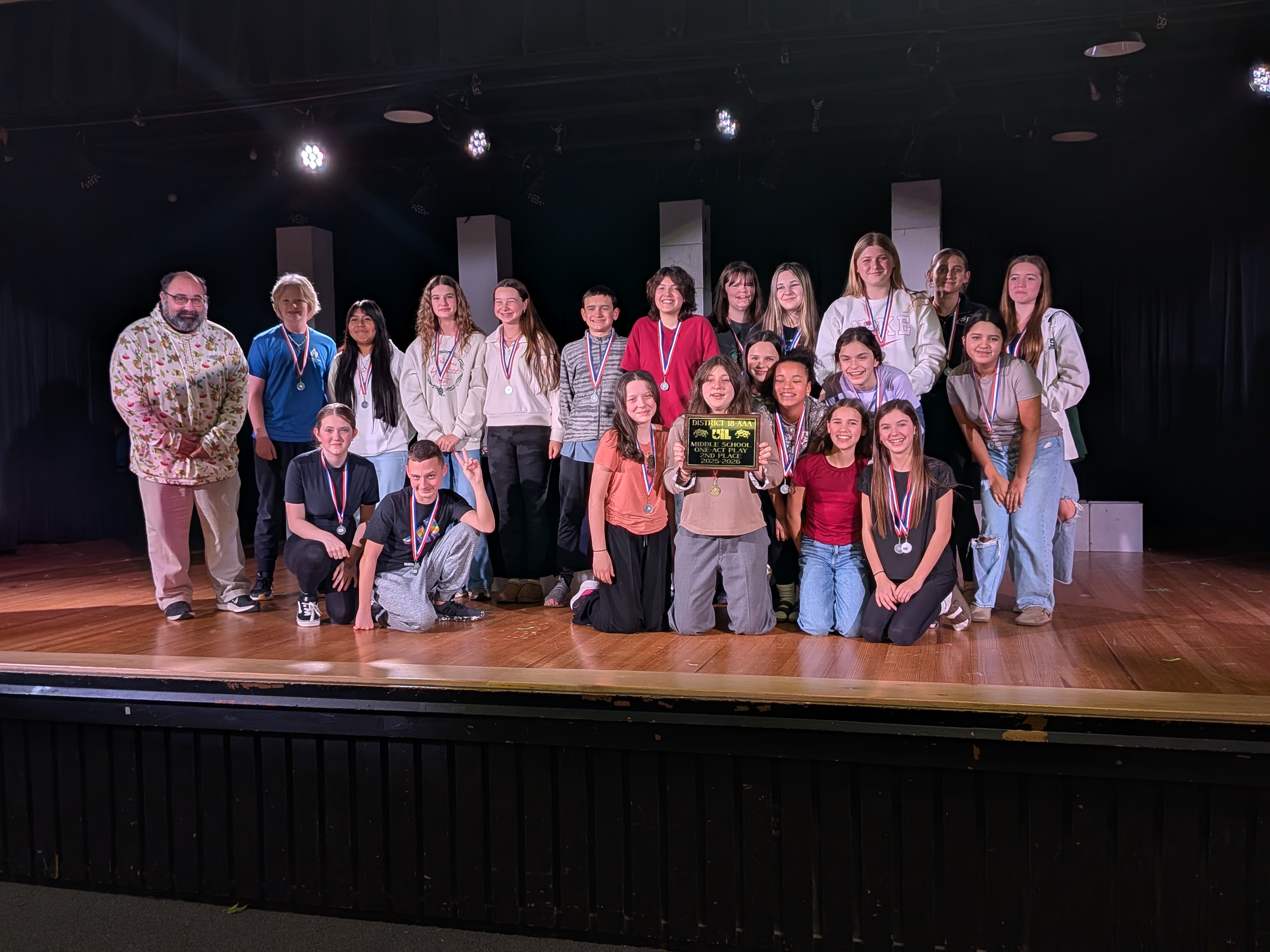 Group of students on stage