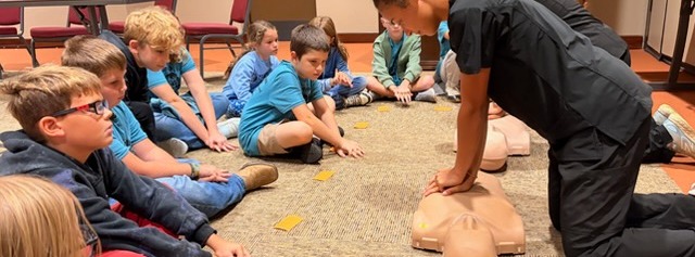 Fourth grade students attended Safety Day at the Ext. Office