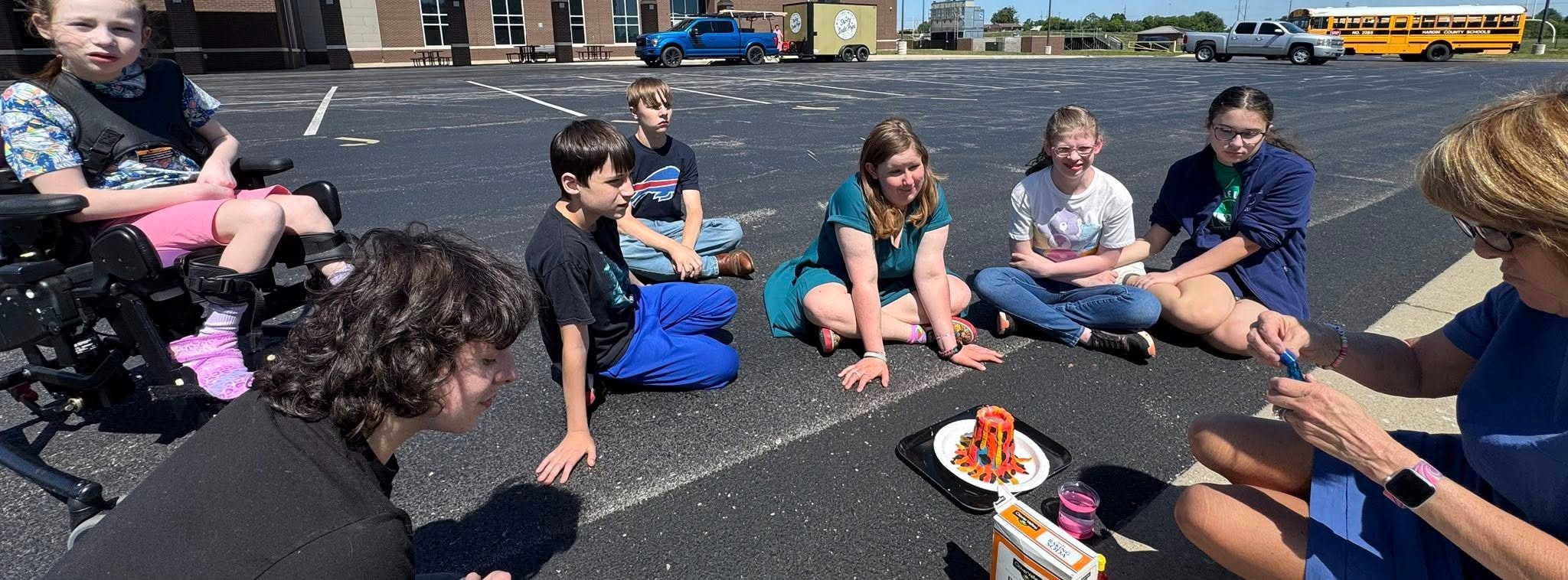 ehms students in parking lot