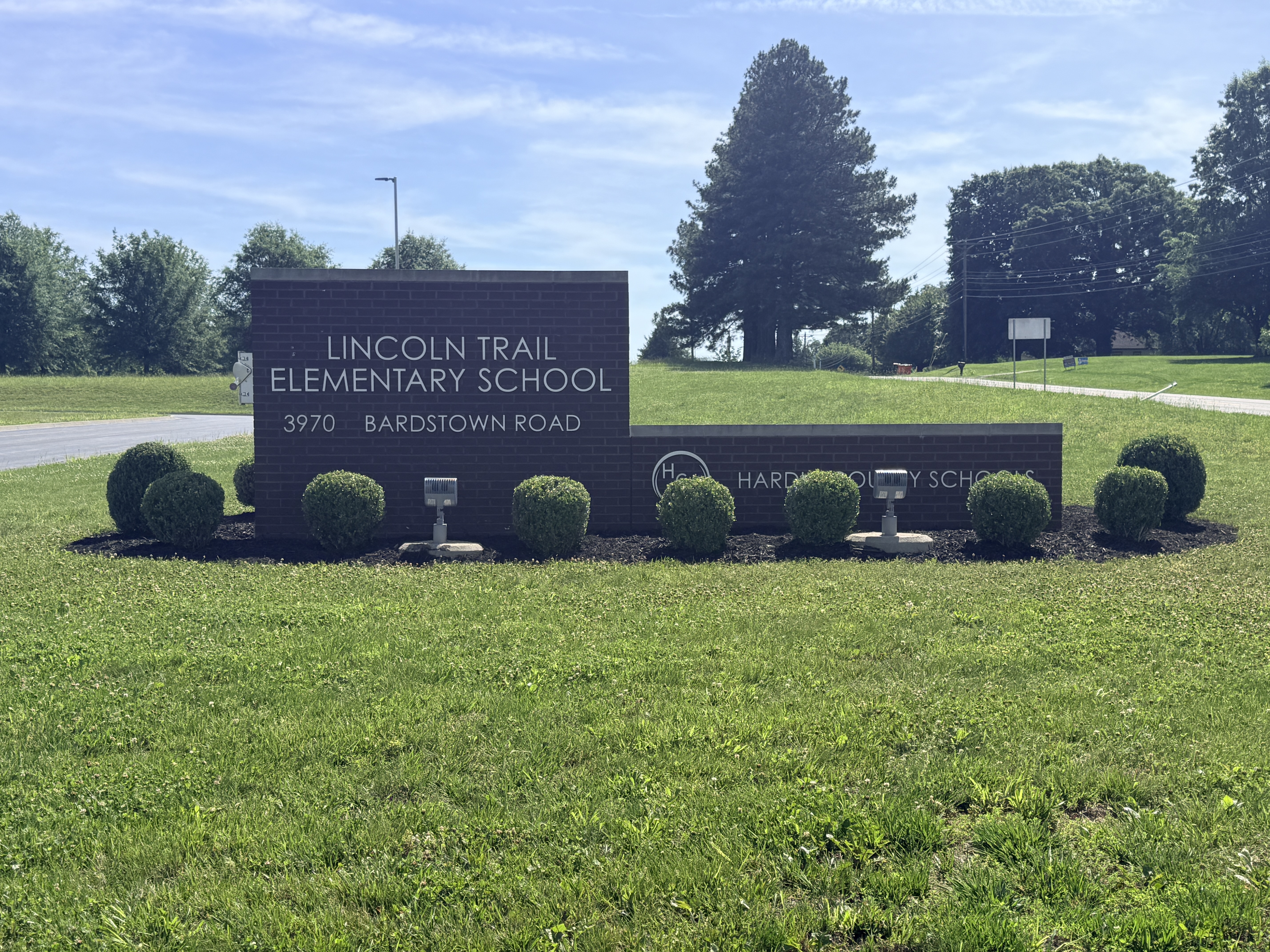 Front of School Sign