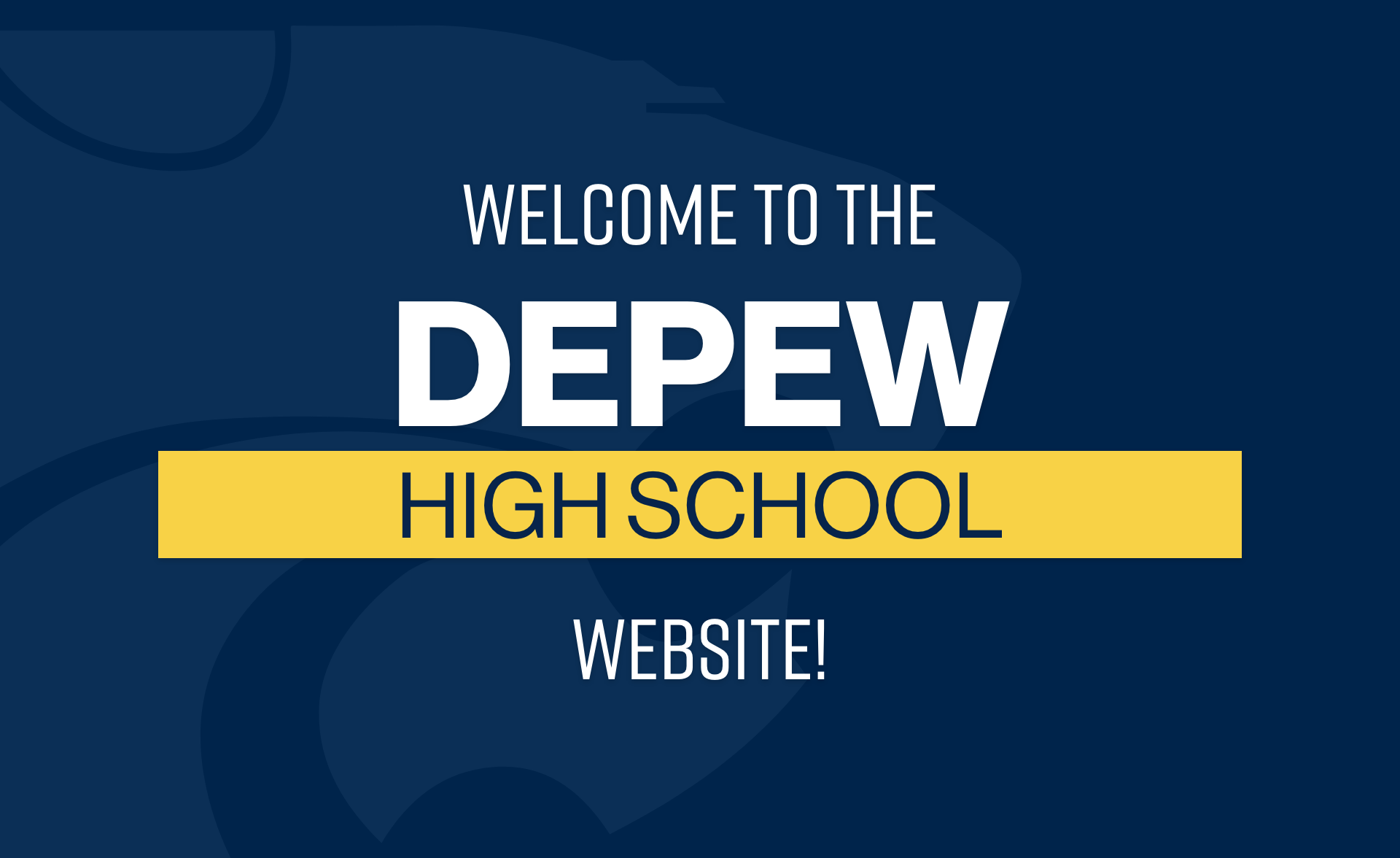Welcome to the Depew High School Website