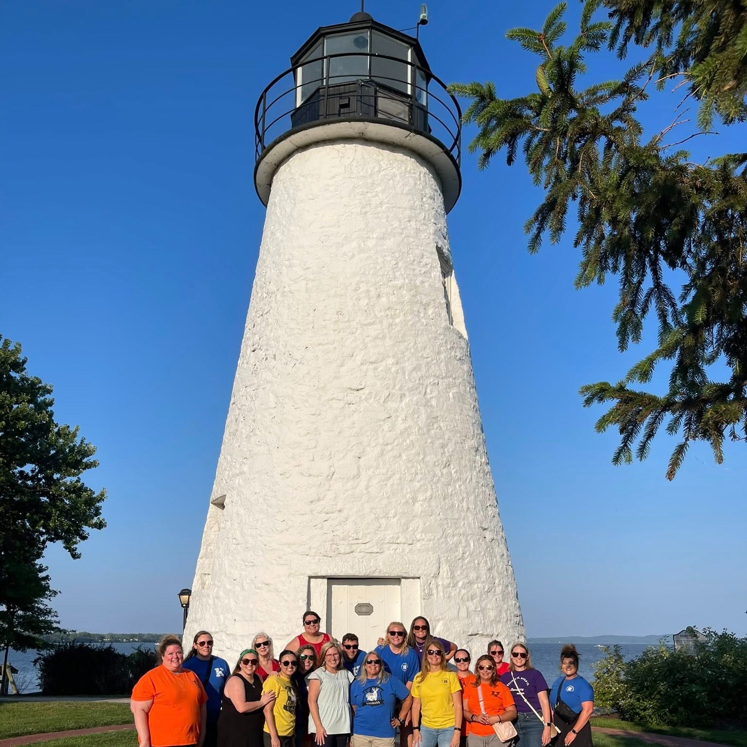 Staff in front of the Light house