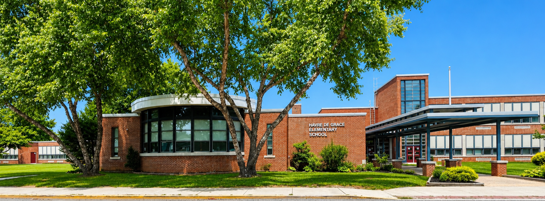 The front of Havre de Grace Elementary School