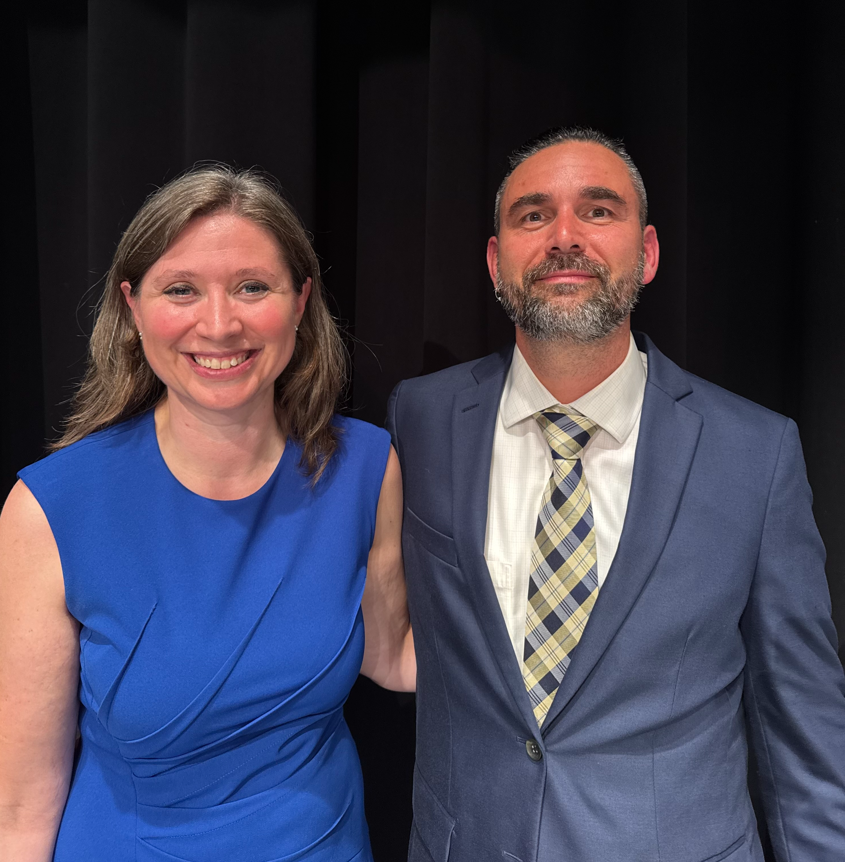 Principal Sara Jo Brown and Assistant Principal Daniel Zubrowski