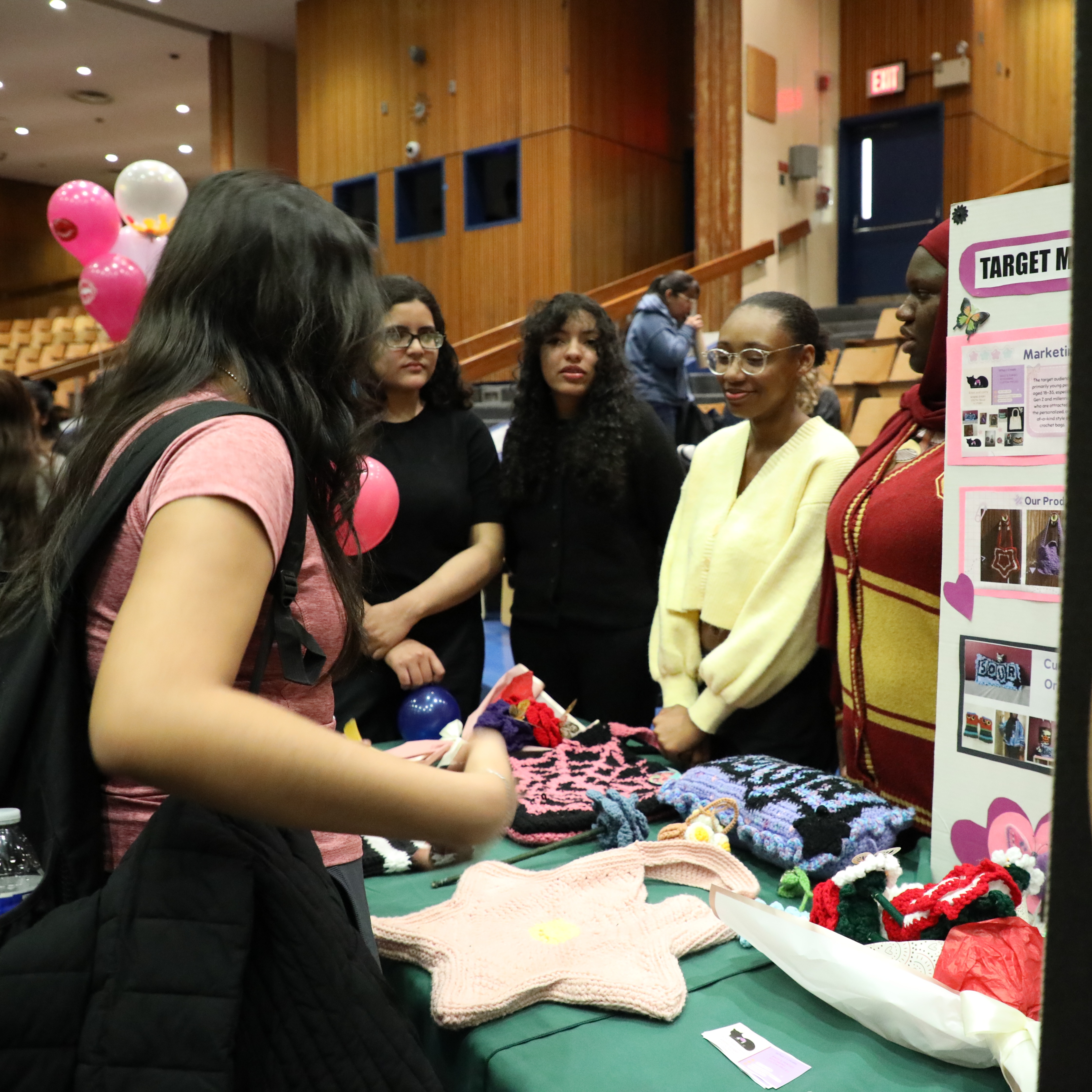 Business students a career fair