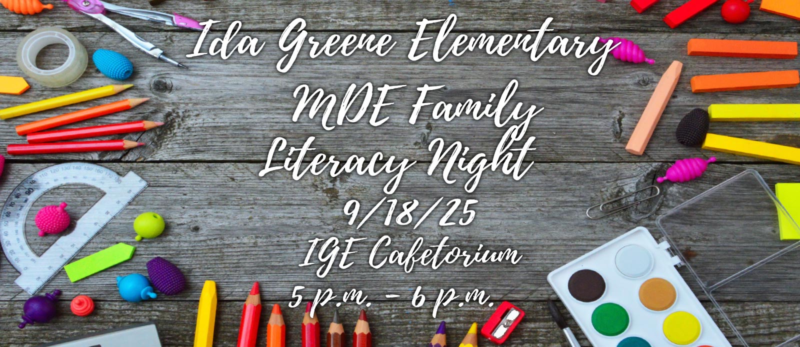 Ida Greene Family Literacy Night