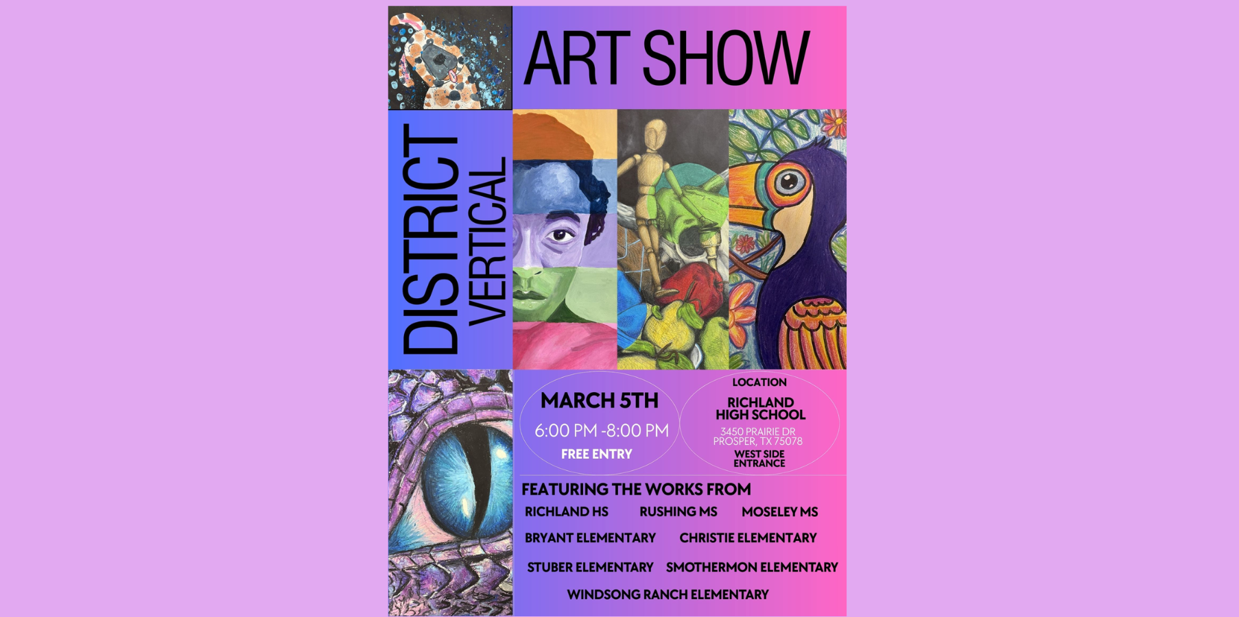 District Vertical Art Show March 5th