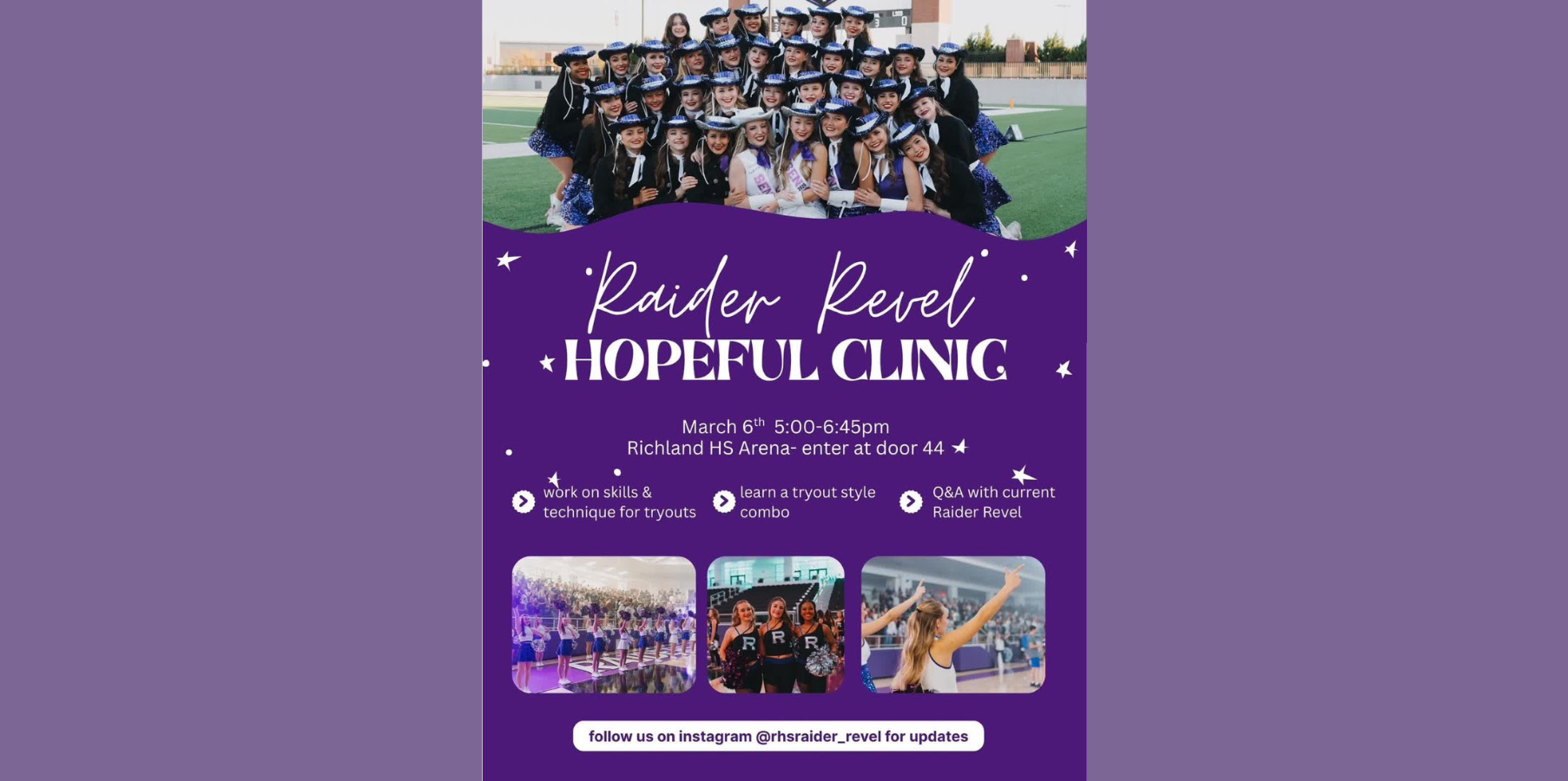 Raider Revel Hopeful Clinic March 6th